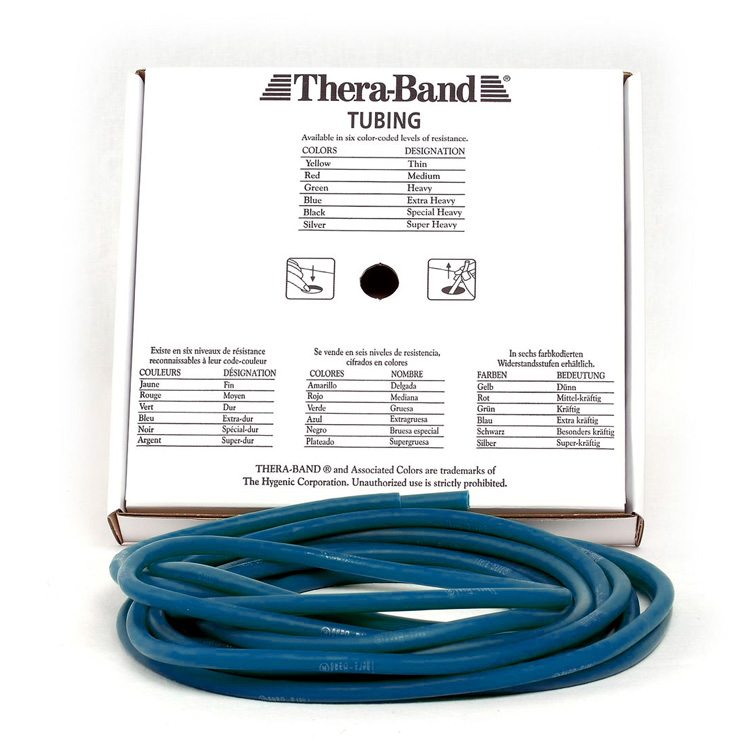Thera Band Tubing Niveau 4 - Ekstra Hård Blå 7,5m Træningselastik
