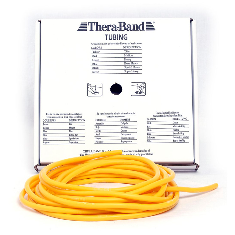 Thera Band Gul Træningselastik 30 m – Niveau 1 Tilbud!