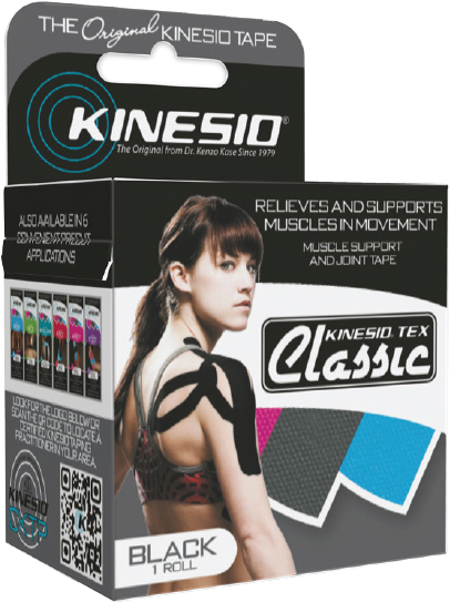 Kinesio Tape Classic Sort 5 cm x 4 m – Optimal træningsstøtte