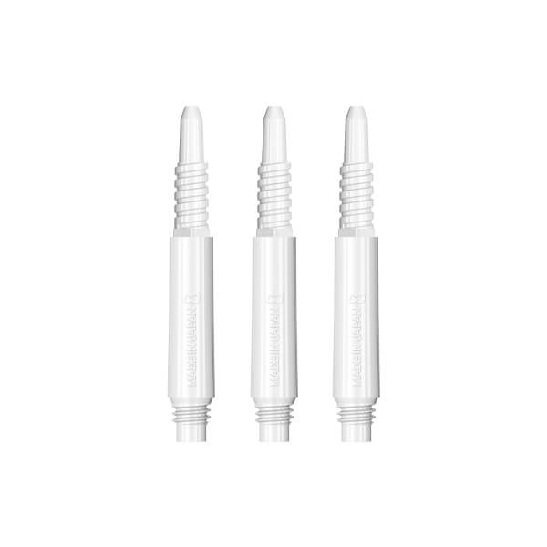 8 Flight Hvid Skaft 19 Mm Fast Dartspids