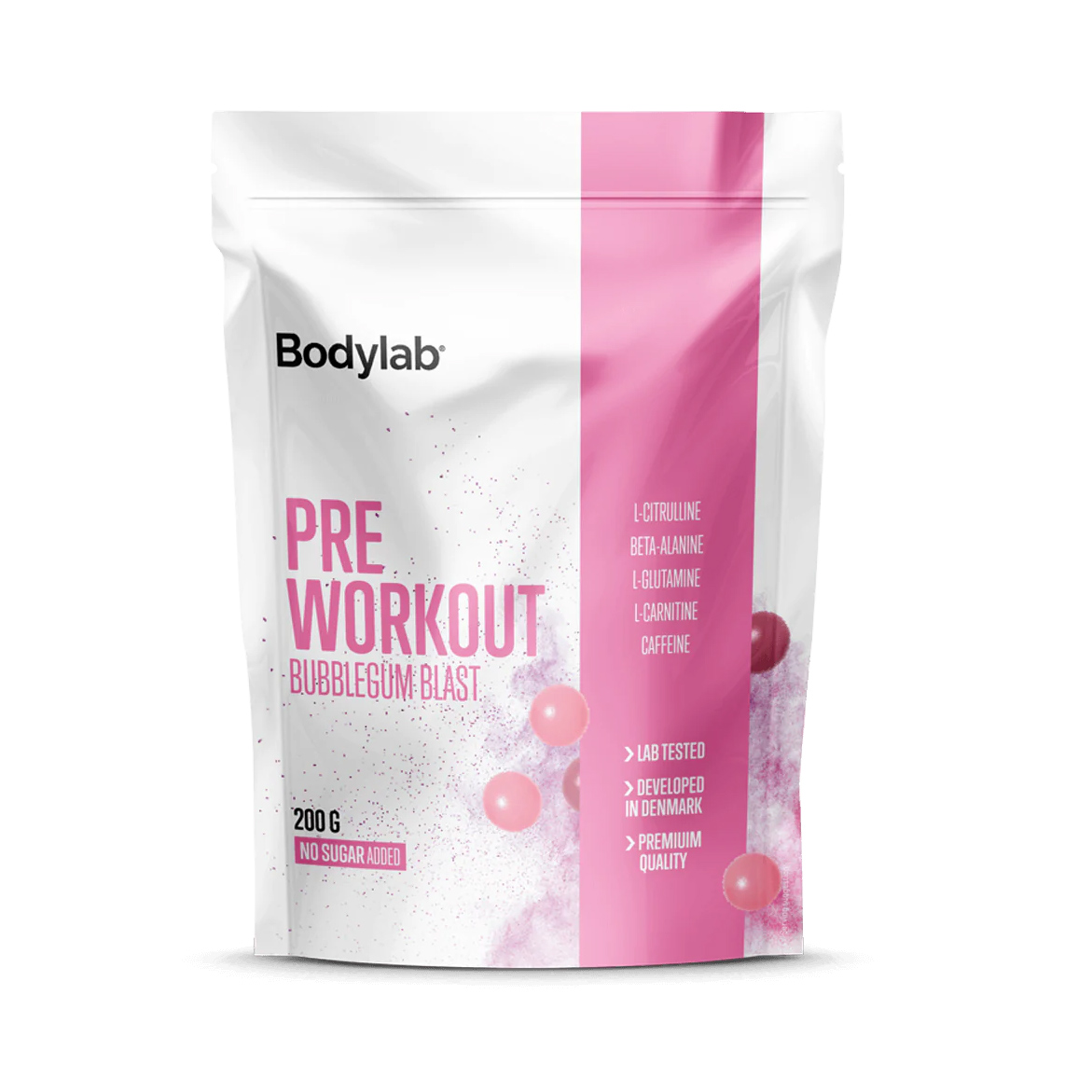 Bodylab Pre Workout Bublegummi 200g – Energi til træning!