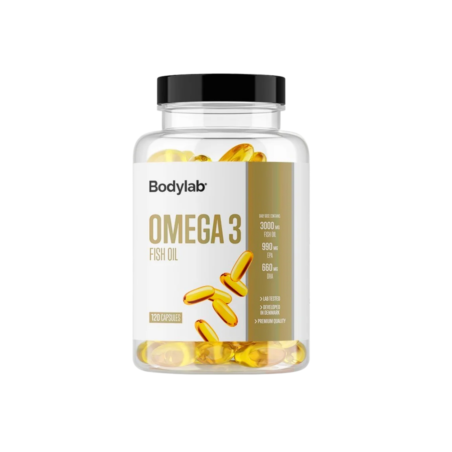 Bodylab Omega 3 Fiskeolie – 120 Kapsler til Sundhed
