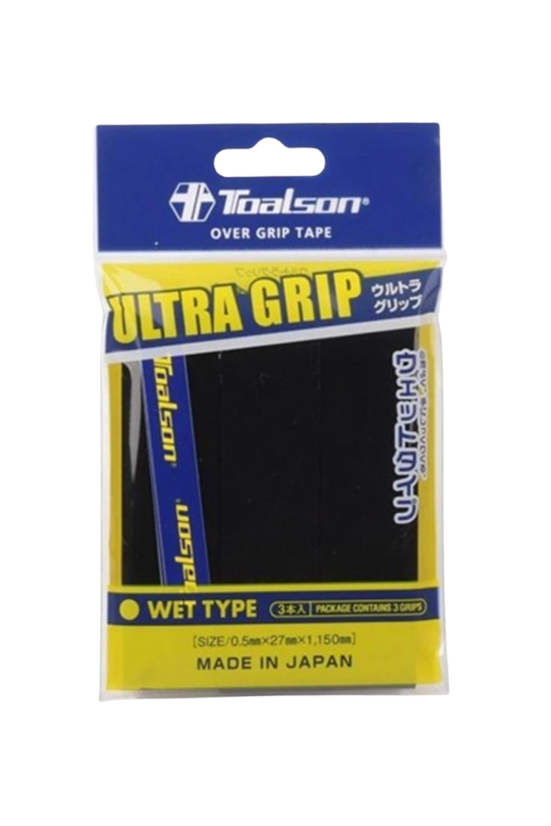 Toalson Ultra Overgrip - 3 Pak - Sort - Optimal Greb