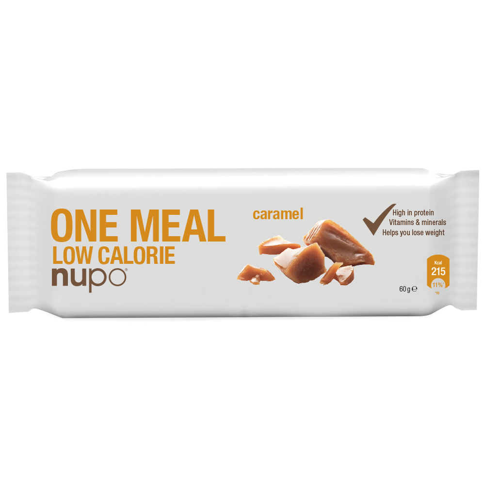 Nupo One Måltidsbar Karamel – Ideel til travle dage!