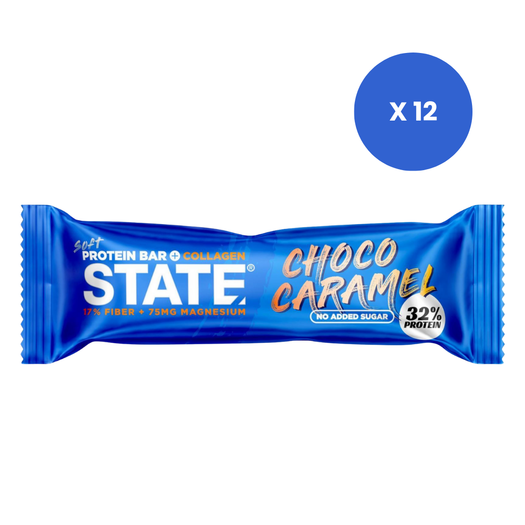 1 Kasse State Proteinbar Choko Caramel - Spar Stort!