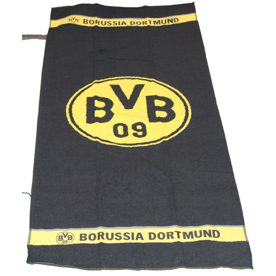Dortmund Håndklæde - Sort med Logo - One Size