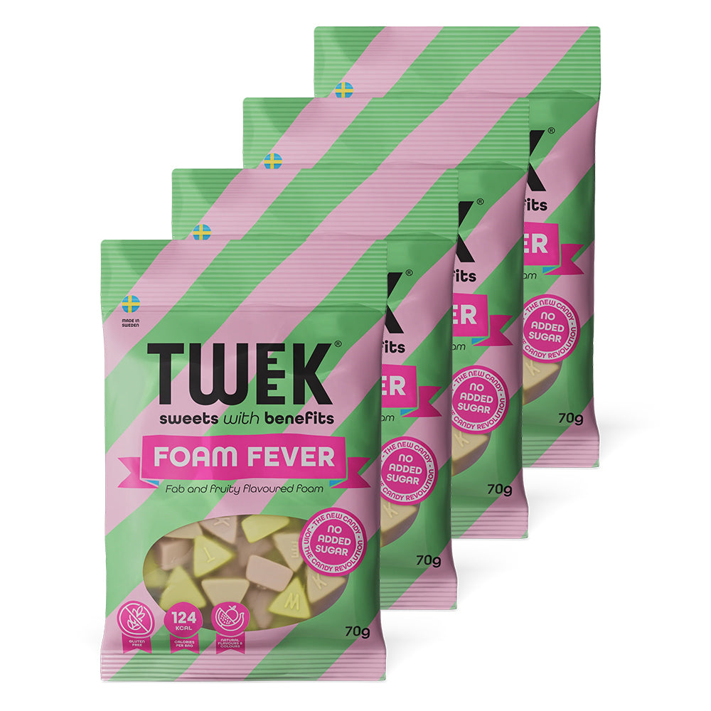 Tweek Candy - Foam Fever 4x70g Slik Chips Tilbud!