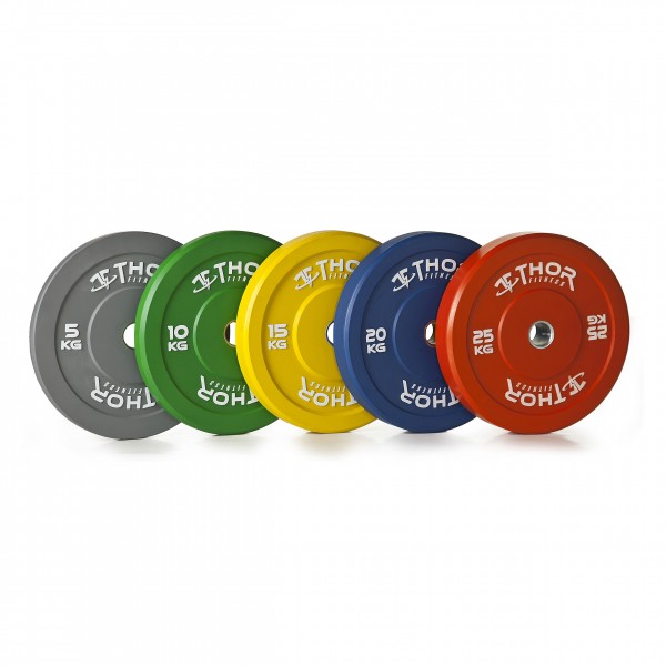 Thor Fitness 25kg Bumper Vægtskiver - Træningstilbud!