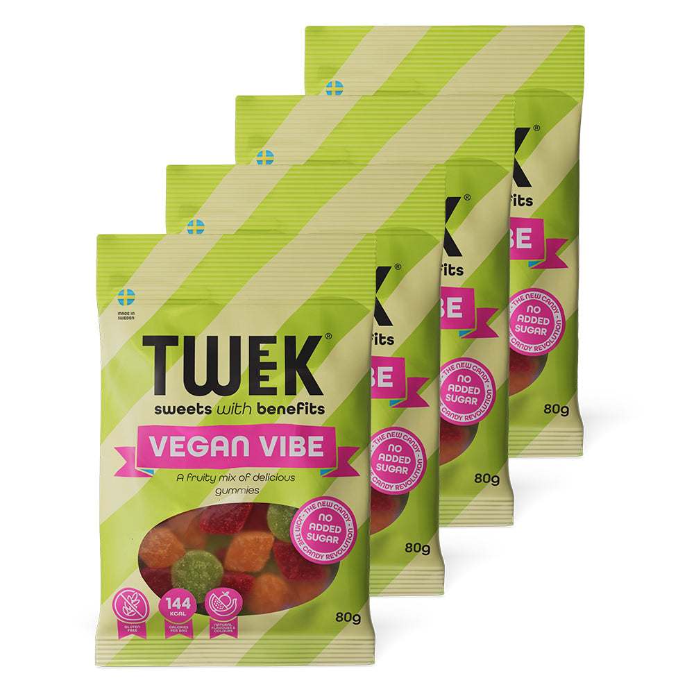 Tweek Candy - Vegan Vibe 4x80g - Sundt Slik Tilbud!