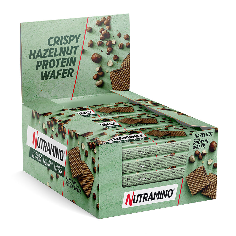 Nutramino Protein Wafer - Sprød Hasselnød Snack 12x39g