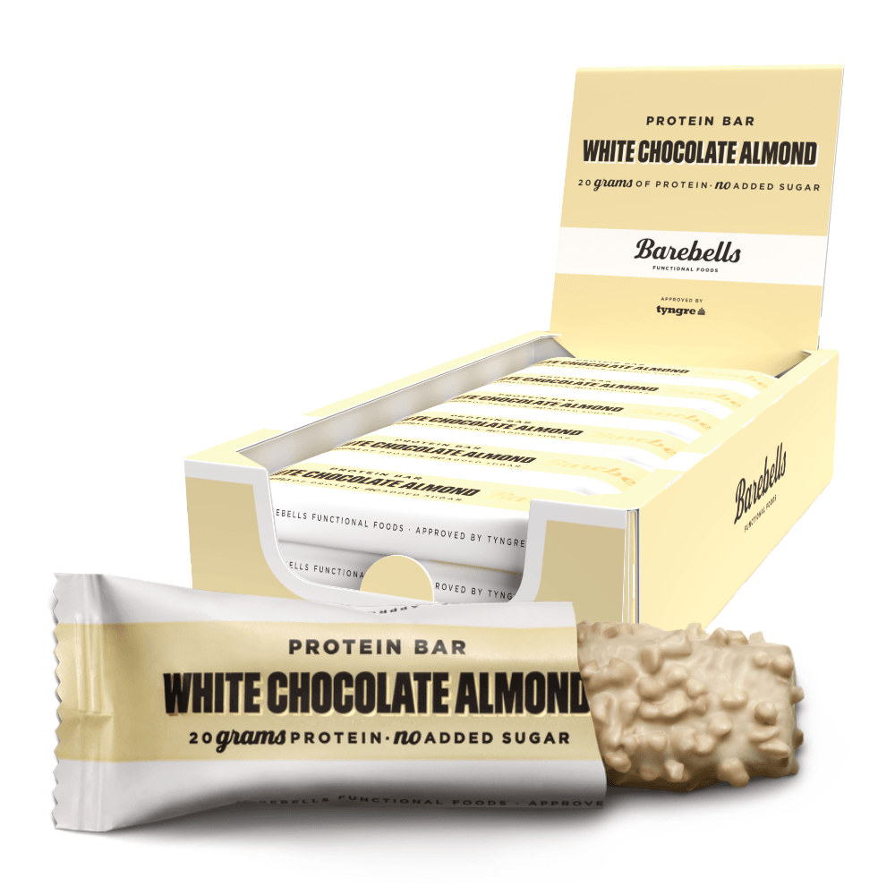 Barebells Hvid Chokolade Mandelsnack - 12x55g Proteinbar