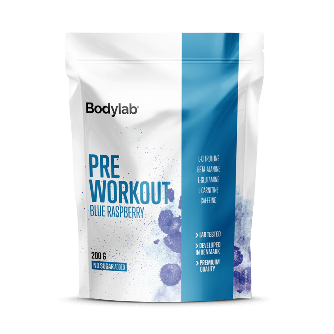 Bodylab Pre Workout Blå Hindbær 200g – Energiboost til Træning!