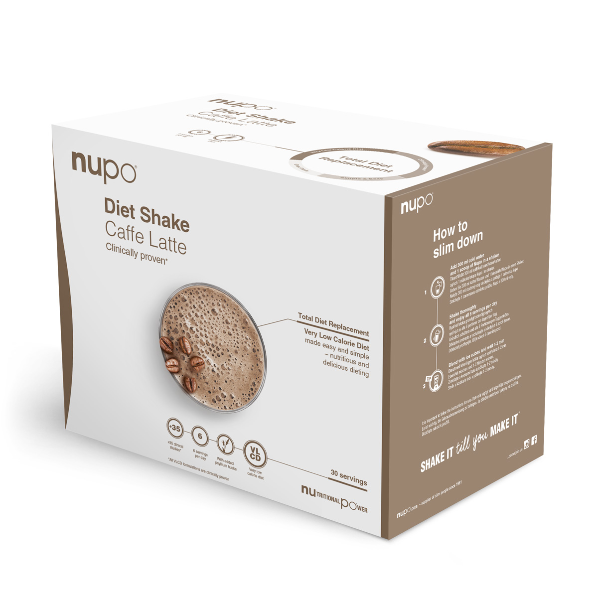 Nupo Diet Shake Café Latte – 30 Portioner Tilbud!