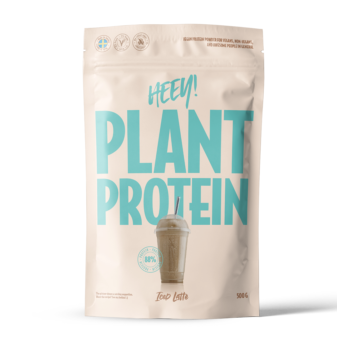 Heey Vegan Proteinpulver - Iced Latte 500g - Fantastisk Smag!