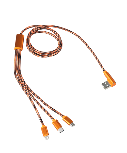 Nordic Heat 3-i-1 USB Ladekabel - Effektiv og Holdbar