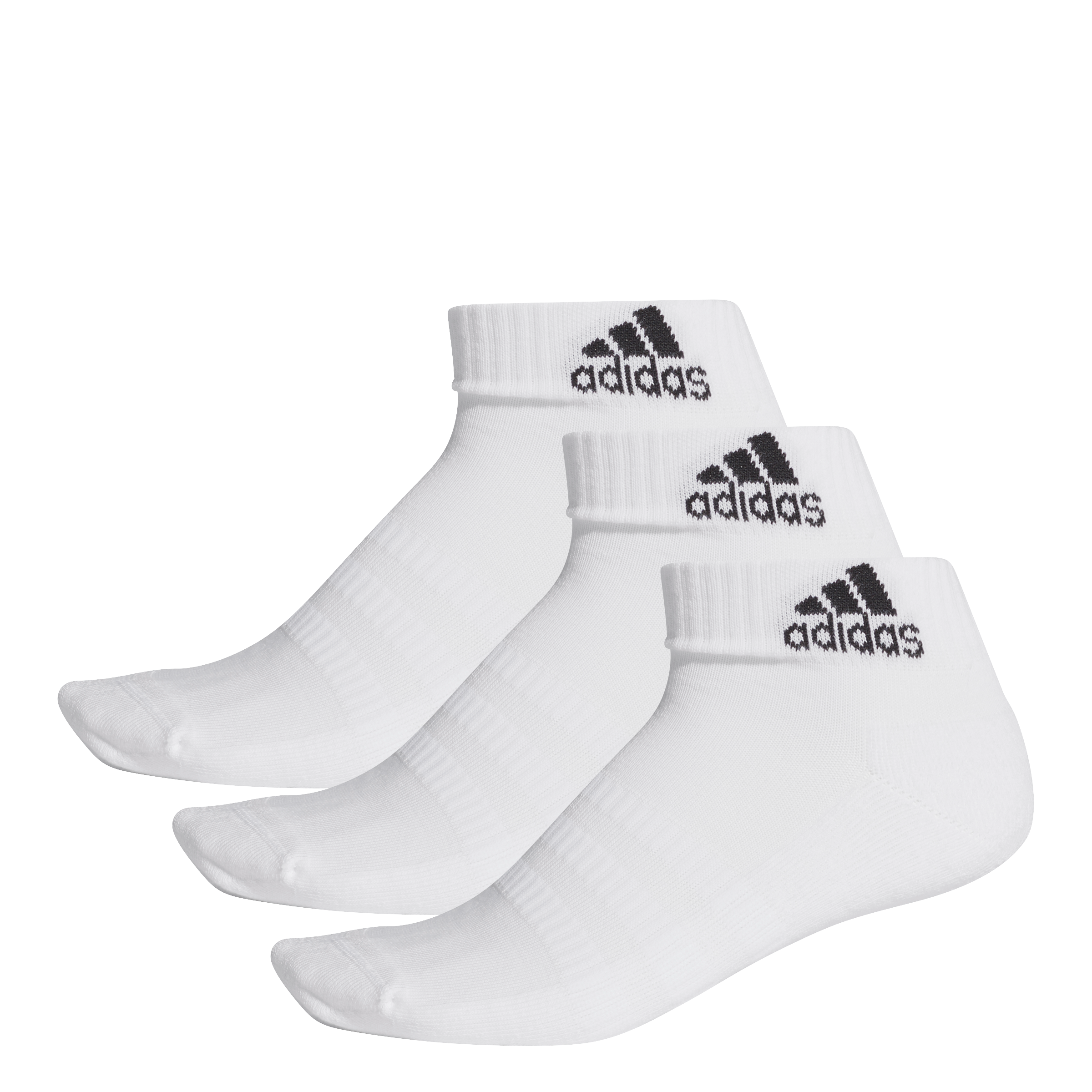 Adidas 3-stripes Ankelsokker 3-pak i Hvid - Tilbud!