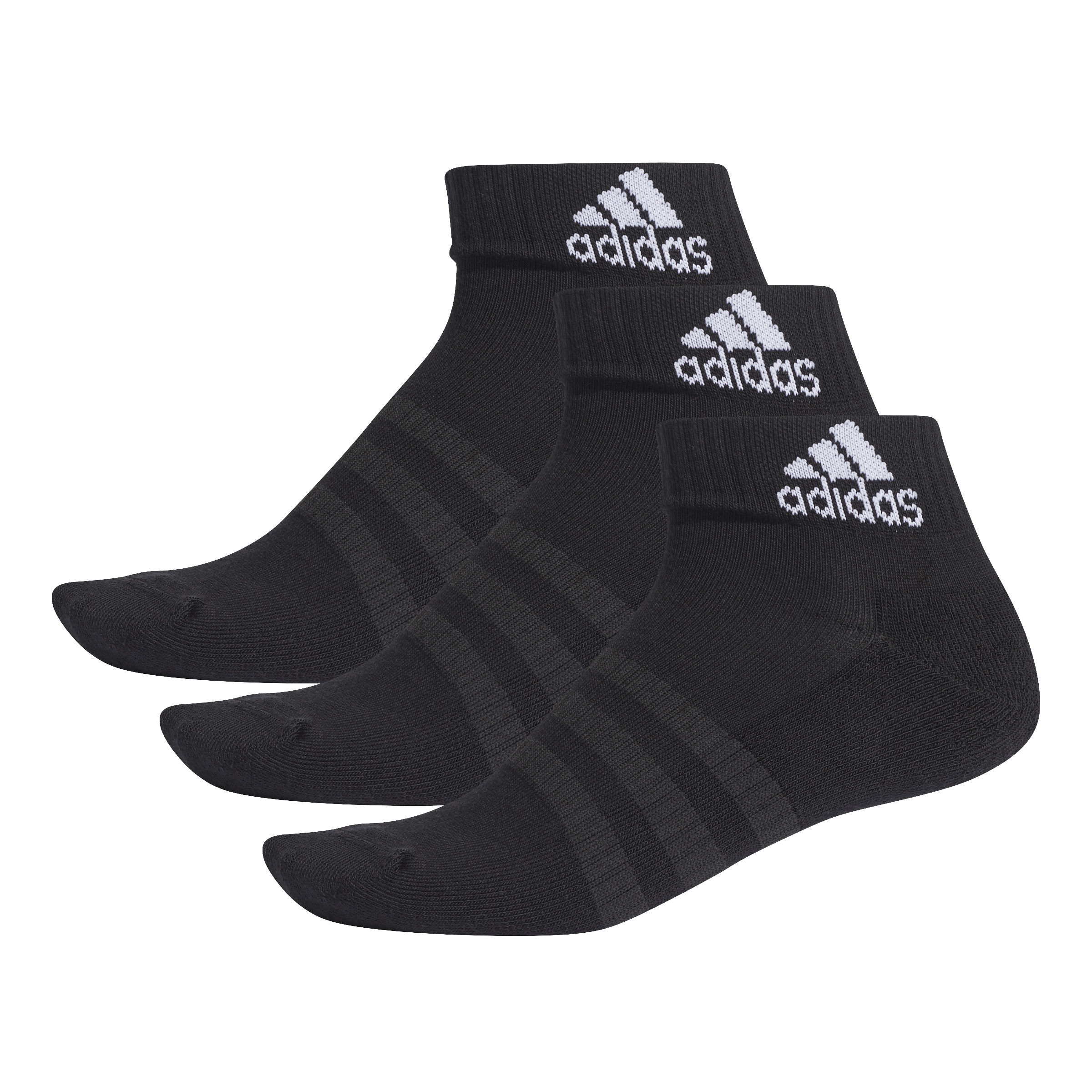 Adidas 3-Stripes Ankelsokker 3-Pak - Sort tilbud!