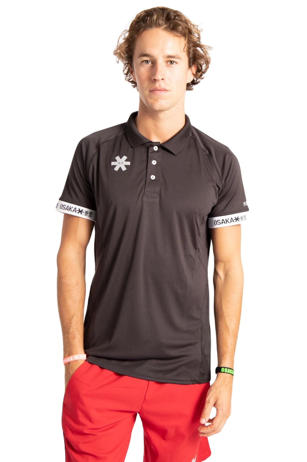 Osaka Herre Polo Jersey i Sort - Træningstilbud!