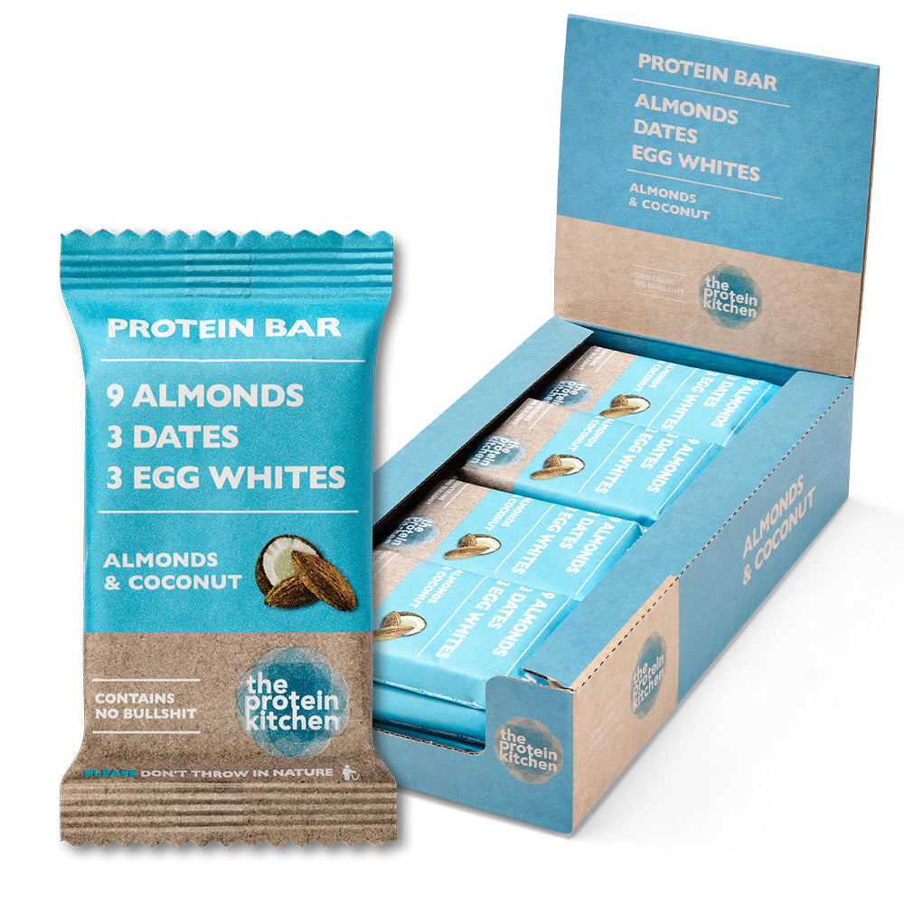 Proteinbar med Kokos og Mandler - 12x 55g