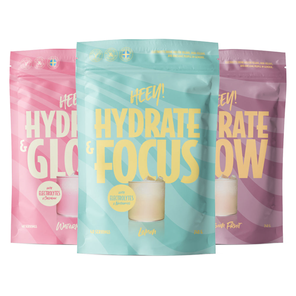 Heey Hydrate Powder 240g - Vegansk Elektrolytblanding