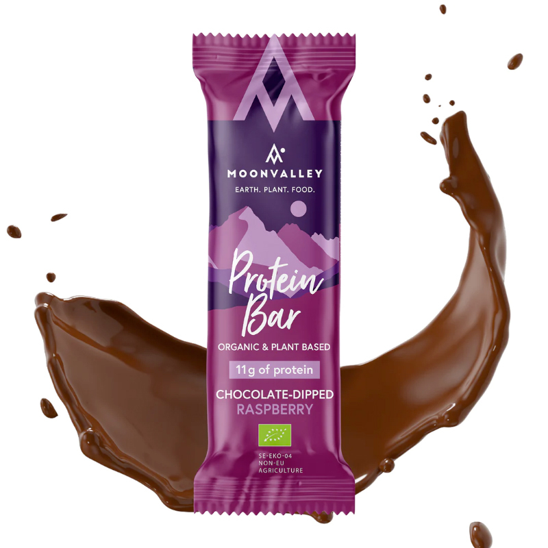 Moonvalley Proteinbar med Chokolade og Hindbær