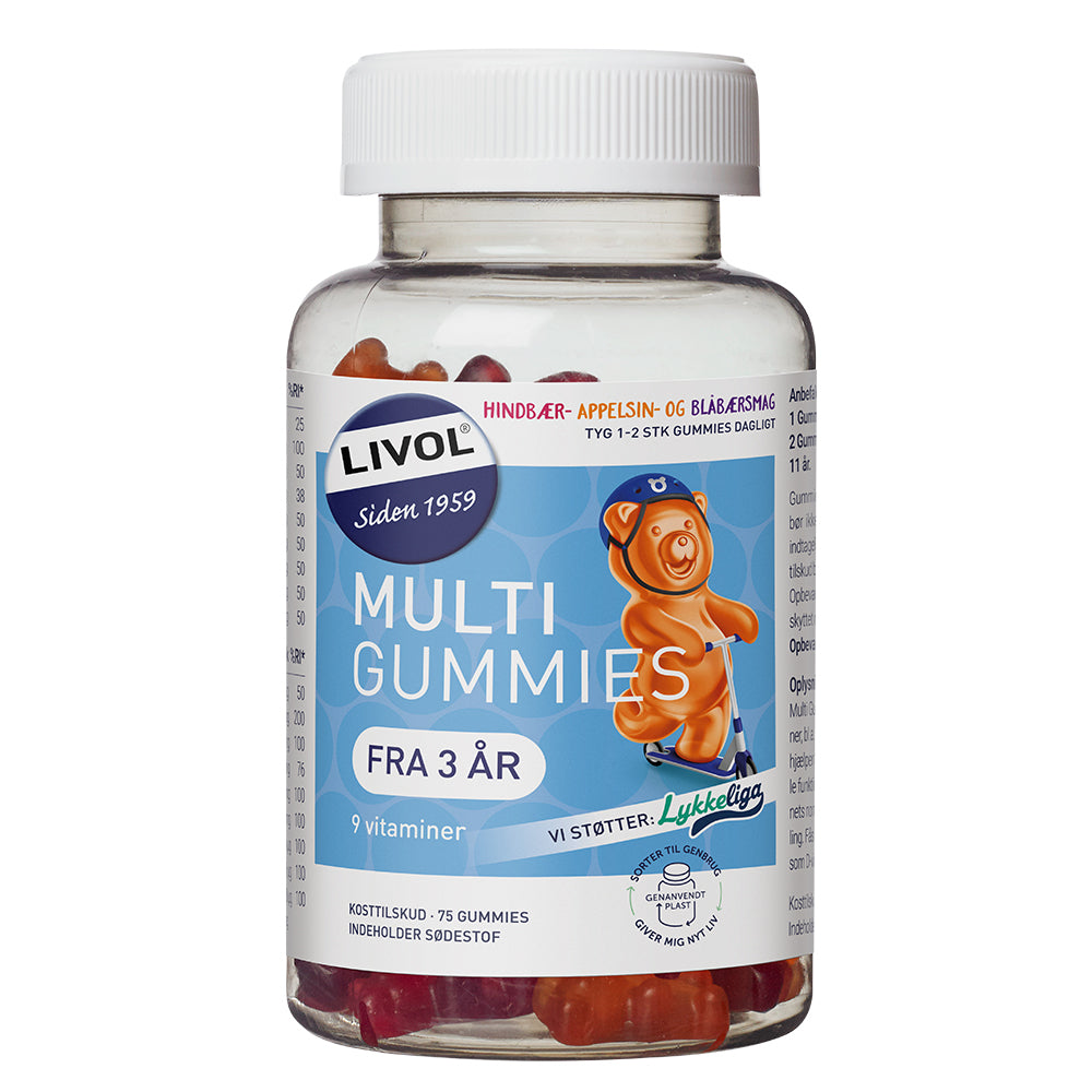Livol Multi Gummies Frugt 75 Stk - Lækre Vitaminer og Mineraler