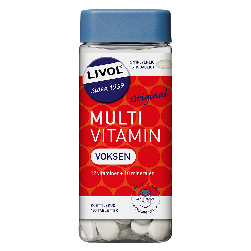 Livol Multivitamin Voksen - 150 Stk Vitaminer og Mineraler