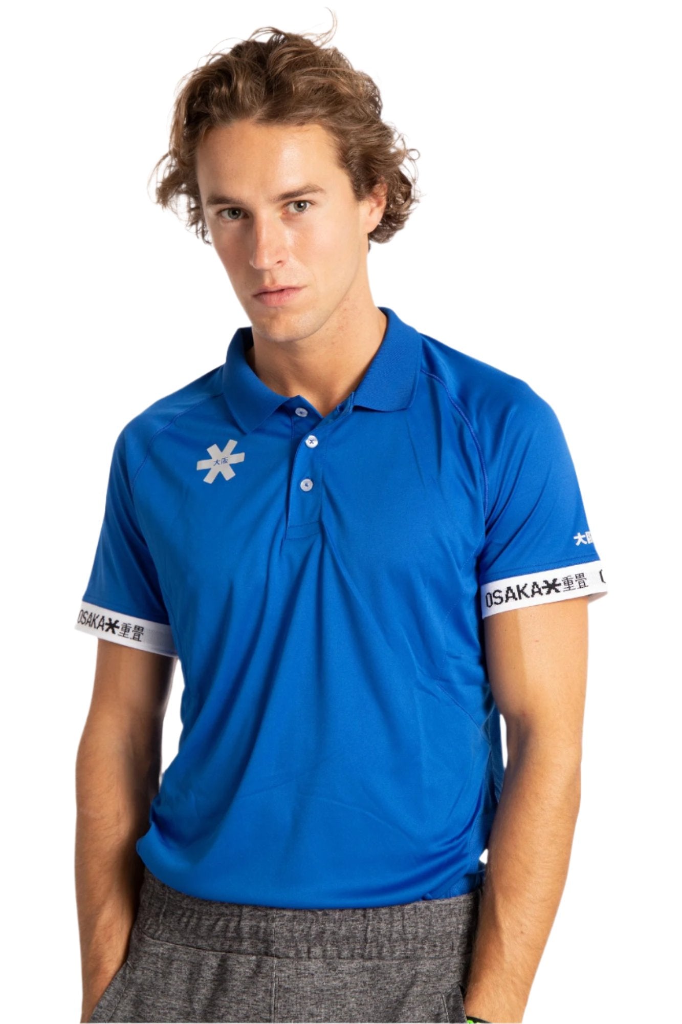 Osaka Herre Polo Jersey i Kongeblå - 100% Genanvendt Polyester