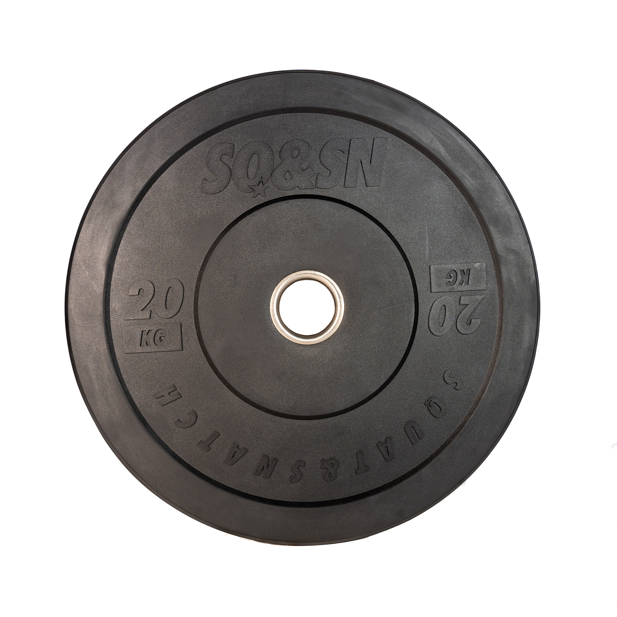 20 Kg Sort Bumper Plate til Styrketræning og Crossfit